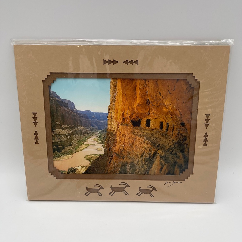 South Rim Studio Grand Canyon Photo Print K.V. Johnson Matted 8x10 Southwest